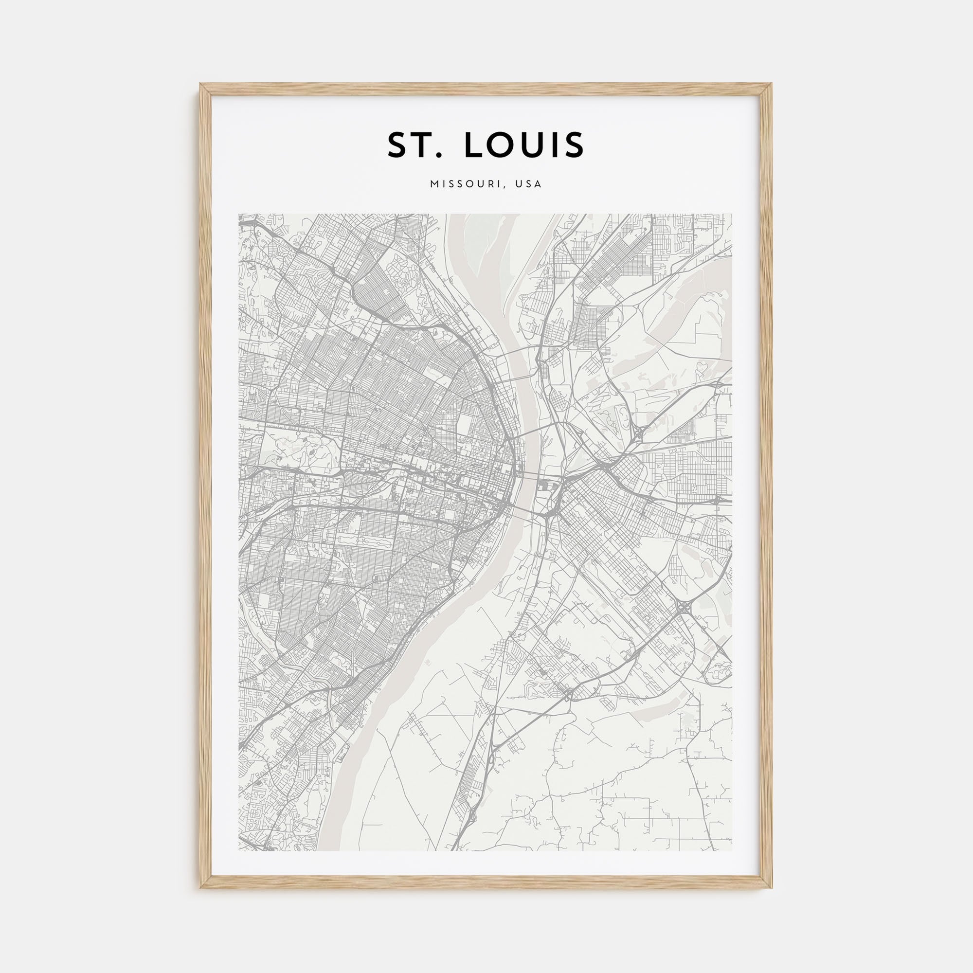 St. Louis Map Portrait Poster