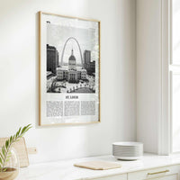 St Louis Print Black and White No 1, St Louis Wall Art, St Louis Poster, St Louis Photo, Saint Louis, Missouri, USA, United States