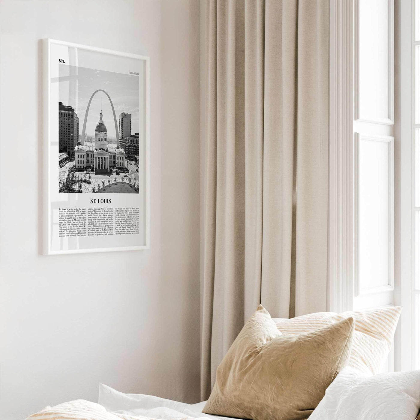 St Louis Print Black and White No 1, St Louis Wall Art, St Louis Poster, St Louis Photo, Saint Louis, Missouri, USA, United States