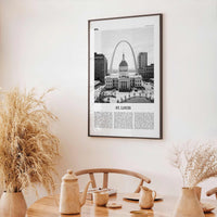 St Louis Print Black and White No 1, St Louis Wall Art, St Louis Poster, St Louis Photo, Saint Louis, Missouri, USA, United States