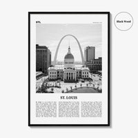 St Louis Print Black and White No 1, St Louis Wall Art, St Louis Poster, St Louis Photo, Saint Louis, Missouri, USA, United States