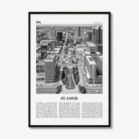 St Louis Print Black and White No 2, St Louis Wall Art, St Louis Poster, St Louis Photo, Saint Louis, Missouri, USA, United States