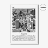 St Louis Print Black and White No 2, St Louis Wall Art, St Louis Poster, St Louis Photo, Saint Louis, Missouri, USA, United States