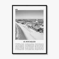 St Pete Beach Print Black and White No 1, St Pete Beach Wall Art, St Pete Beach Poster, St Pete Beach Photo, St Pete Beach Décor, Florida