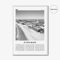 St Pete Beach Print Black and White No 1, St Pete Beach Wall Art, St Pete Beach Poster, St Pete Beach Photo, St Pete Beach Décor, Florida
