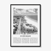 St Pete Beach Print Black and White No 2, St Pete Beach Wall Art, St Pete Beach Poster, St Pete Beach Photo, St Pete Beach Décor, US
