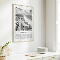 St Pete Beach Print Black and White No 2, St Pete Beach Wall Art, St Pete Beach Poster, St Pete Beach Photo, St Pete Beach Décor, US