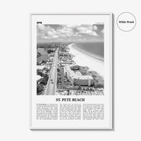 St Pete Beach Print Black and White No 2, St Pete Beach Wall Art, St Pete Beach Poster, St Pete Beach Photo, St Pete Beach Décor, US