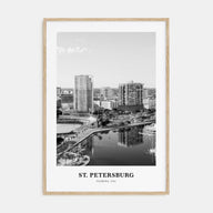 St. Petersburg, Florida Portrait B&W No 1 Poster