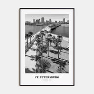 St. Petersburg, Florida Portrait B&W No 2 Poster