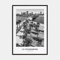 St. Petersburg, Florida Portrait B&W No 2 Poster