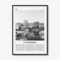 St Petersburg Print Black and White Florida No 1, St Petersburg Wall Art, St Petersburg Poster, St Petersburg Photo, Petersburg Décor