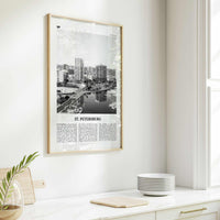 St Petersburg Print Black and White Florida No 1, St Petersburg Wall Art, St Petersburg Poster, St Petersburg Photo, Petersburg Décor