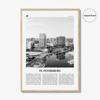 St Petersburg Print Black and White Florida No 1, St Petersburg Wall Art, St Petersburg Poster, St Petersburg Photo, Petersburg Décor