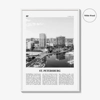 St Petersburg Print Black and White Florida No 1, St Petersburg Wall Art, St Petersburg Poster, St Petersburg Photo, Petersburg Décor
