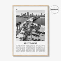 St Petersburg Print Black and White Florida No 2, St Petersburg Wall Art, St Petersburg Poster, St Petersburg Photo, Petersburg Décor