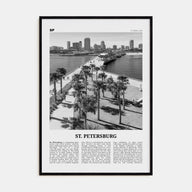 St. Petersburg, Florida Travel B&W No 2 Poster
