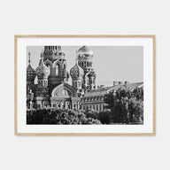 St. Petersburg, Russia Landscape B&W Poster
