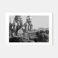 St. Petersburg, Russia Landscape B&W Poster