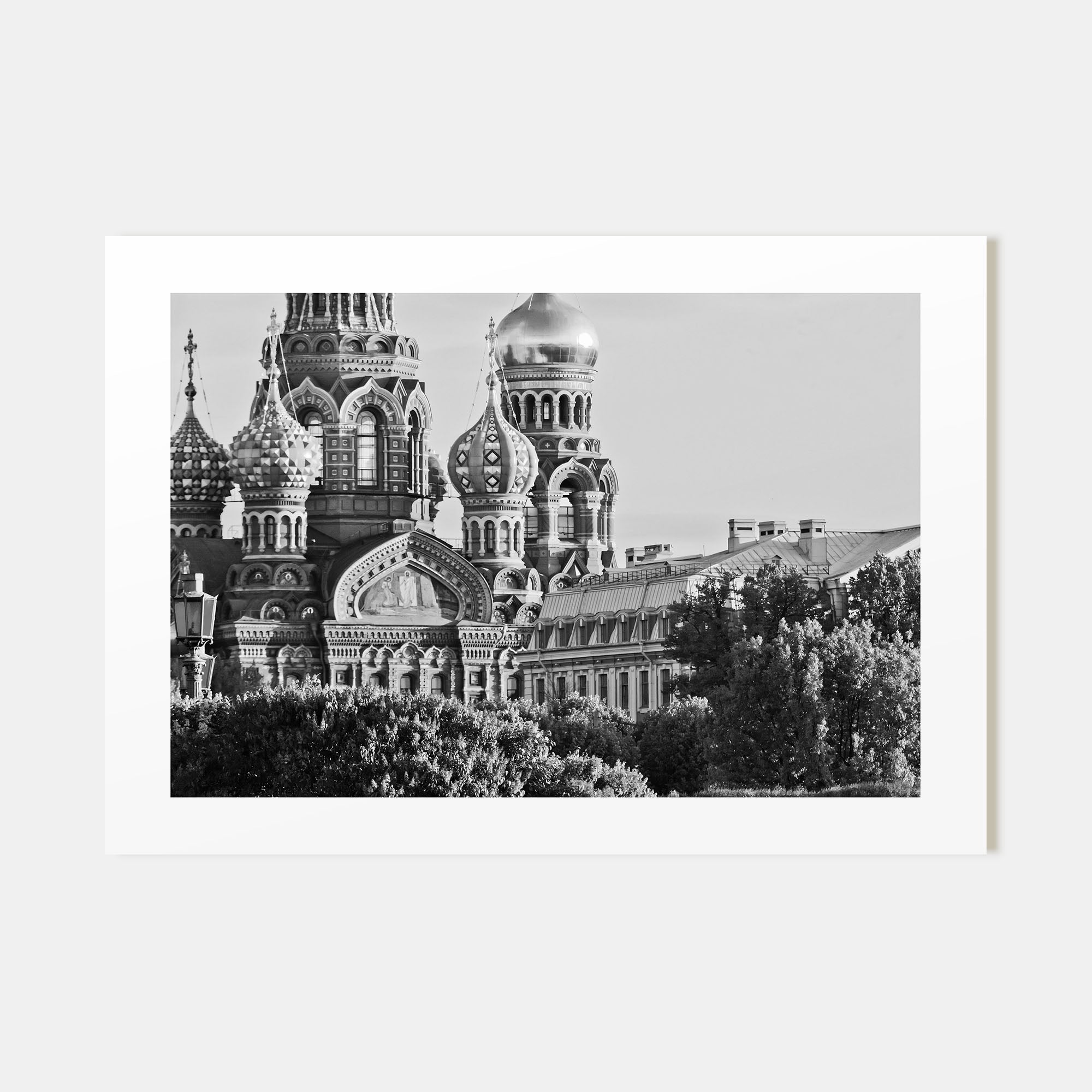 St. Petersburg, Russia Landscape B&W Poster