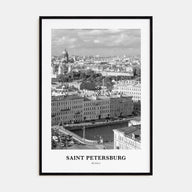 St. Petersburg, Russia Portrait B&W Poster
