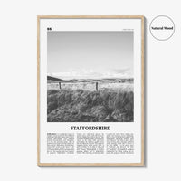 Staffordshire Print Black and White, Staffordshire Wall Art, Staffordshire Poster, Staffordshire Photo, Staffordshire Map, England, UK