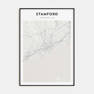 Stamford, Connecticut Map Portrait Poster