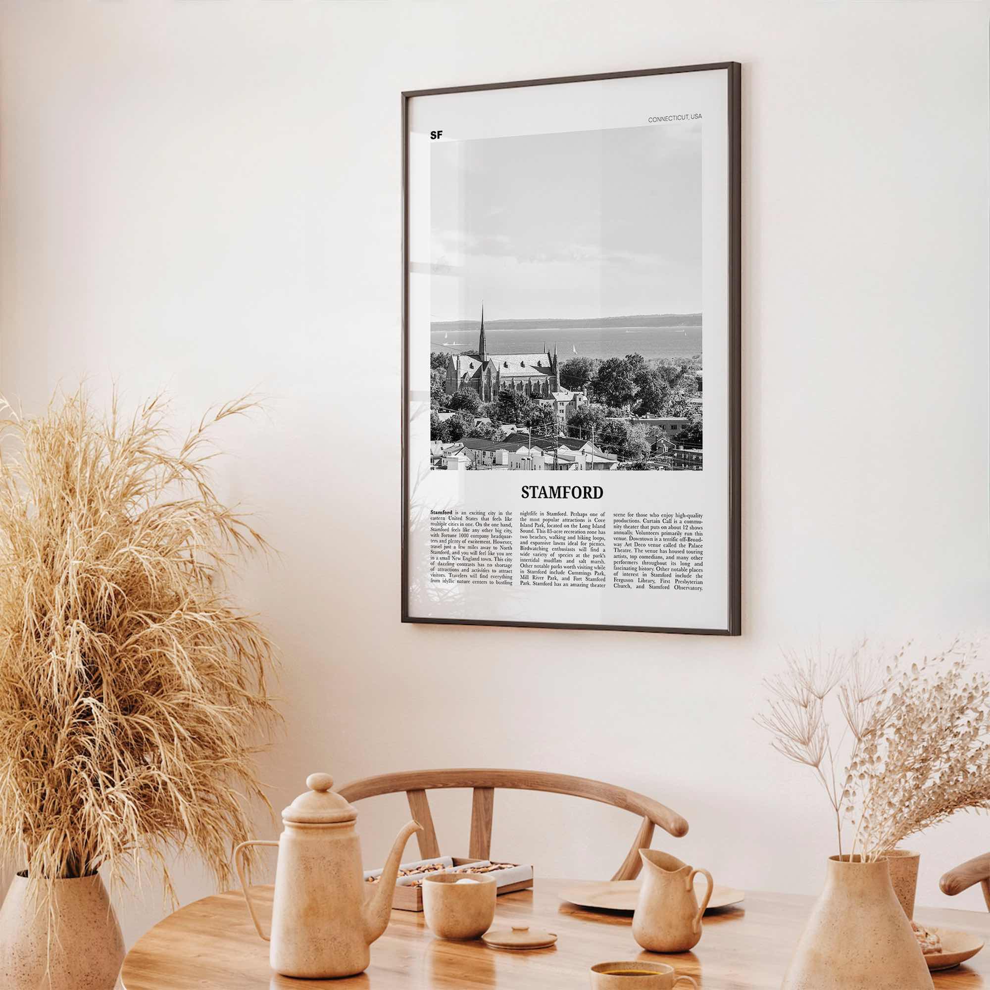 Stamford Print Black and White Connecticut, Stamford Wall Art, Stamford Poster, Stamford Photo, Stamford Wall Décor, Connecticut, USA