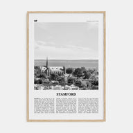 Stamford, Connecticut Travel B&W Poster