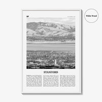 Stanford Print Black and White, Stanford Wall Art, Stanford Poster, Stanford Photo, Stanford Map, Stanford Wall Decor, California, USA