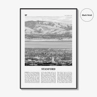 Stanford Print Black and White, Stanford Wall Art, Stanford Poster, Stanford Photo, Stanford Map, Stanford Wall Decor, California, USA
