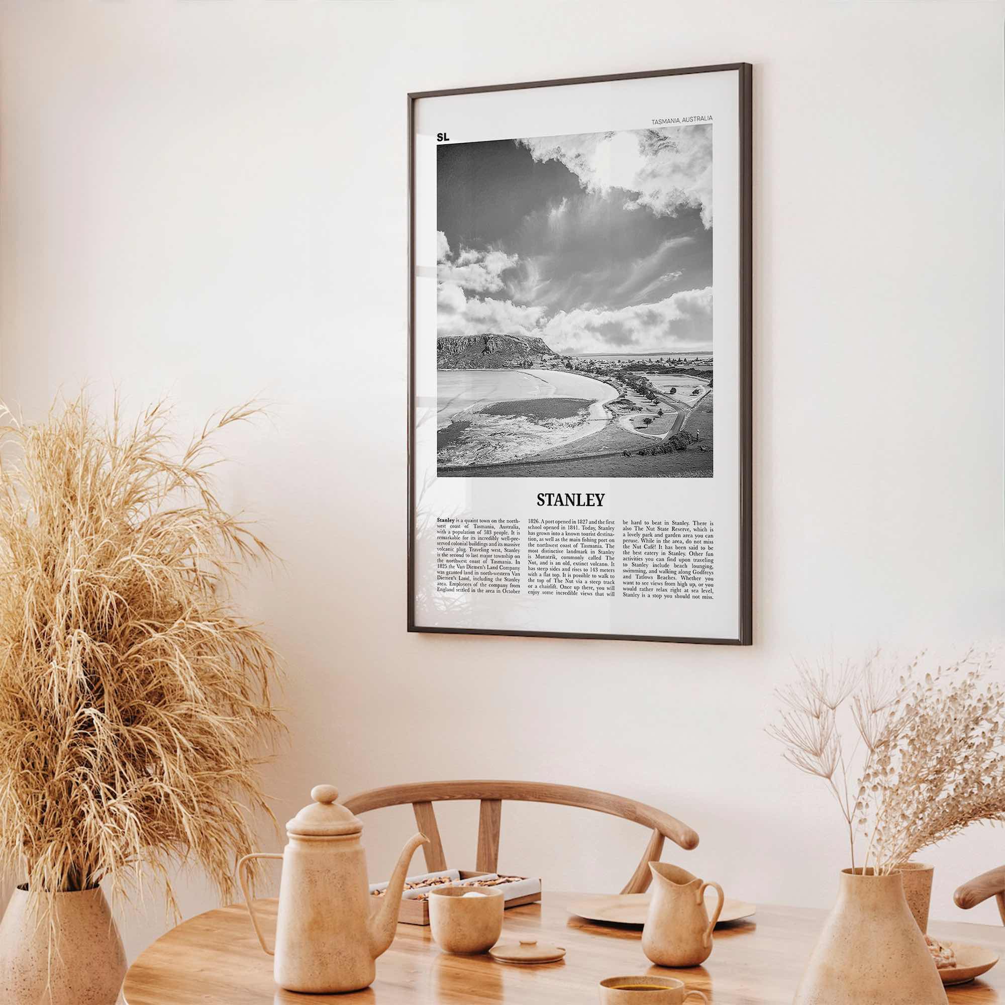 Stanley Print Black and White, Stanley Wall Art, Stanley Poster, Stanley Photo, Stanley Wall Décor, Tasmania, Australia