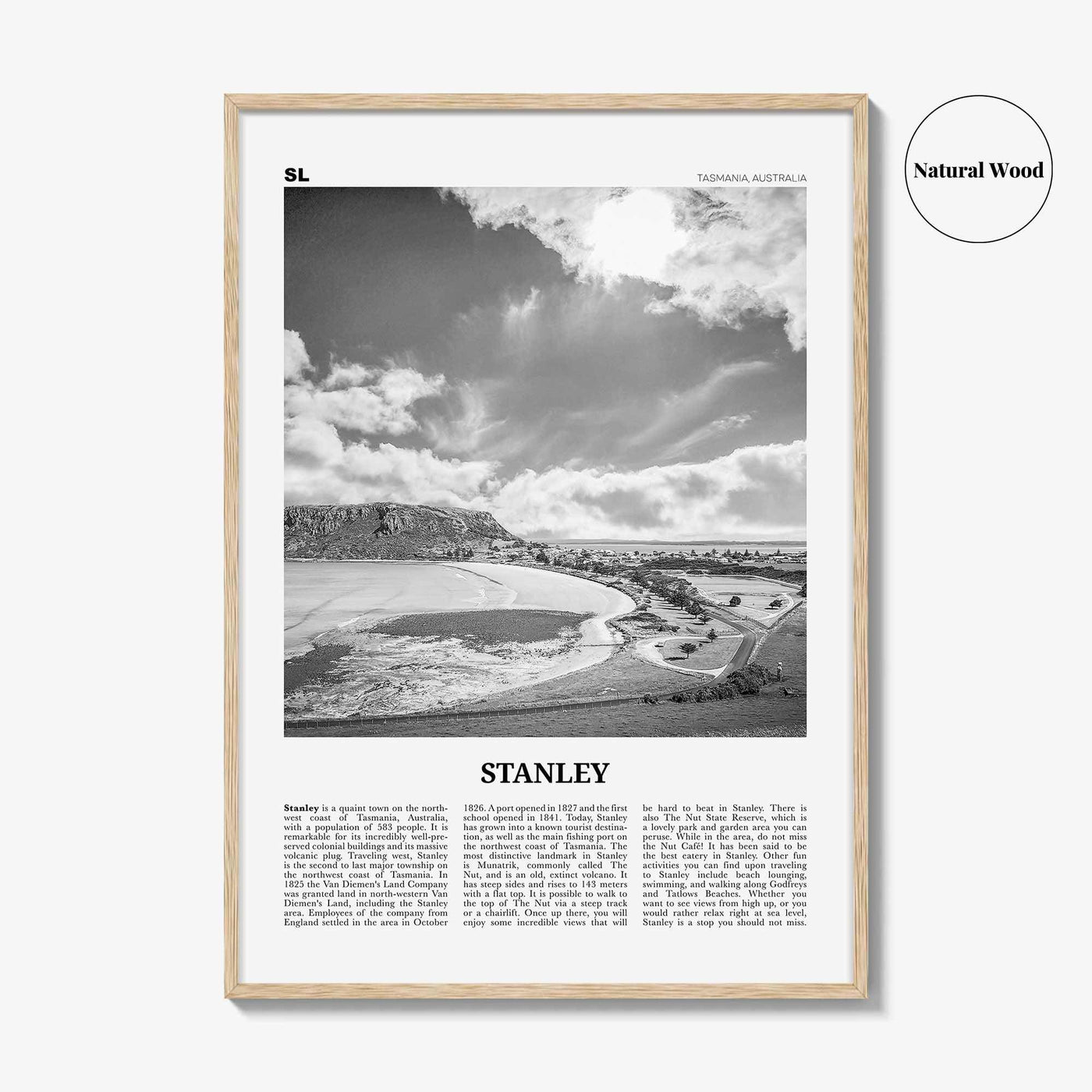 Stanley Print Black and White, Stanley Wall Art, Stanley Poster, Stanley Photo, Stanley Wall Décor, Tasmania, Australia