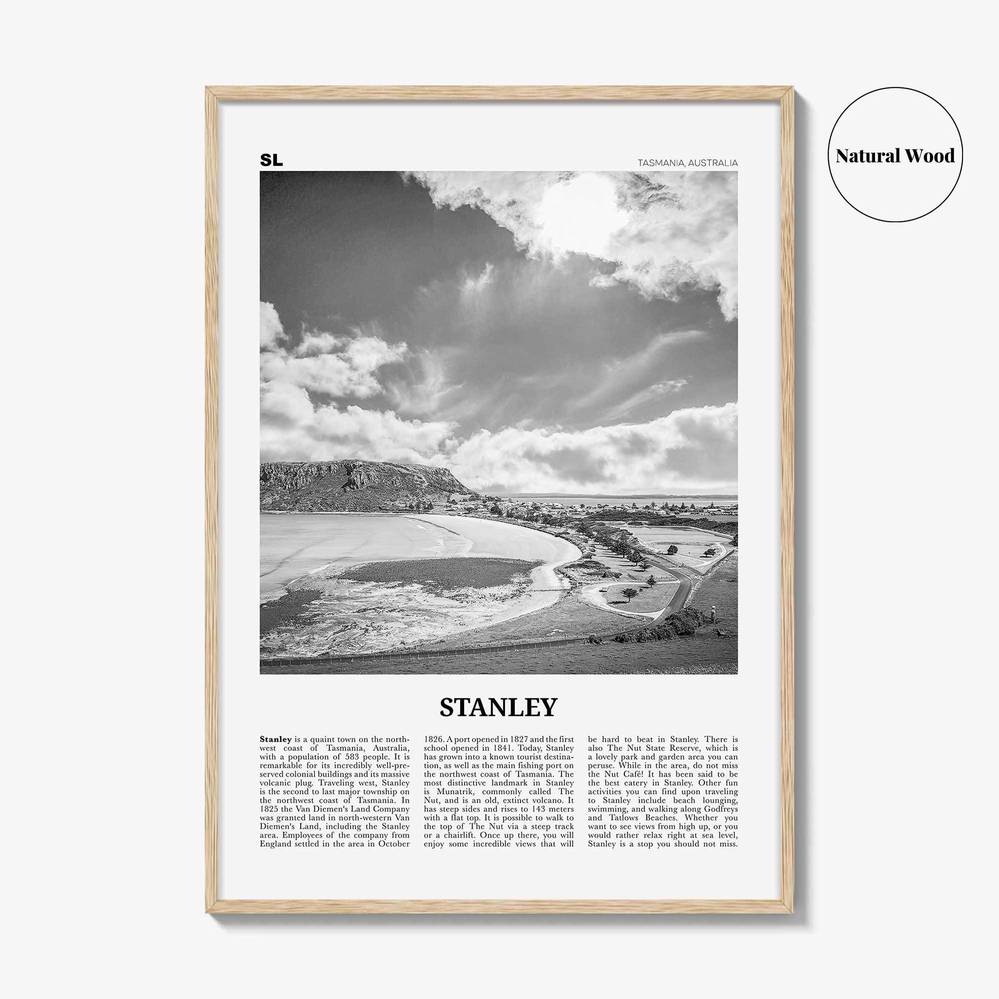 Stanley Print Black and White, Stanley Wall Art, Stanley Poster, Stanley Photo, Stanley Wall Décor, Tasmania, Australia