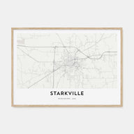 Starkville Map Landscape Poster