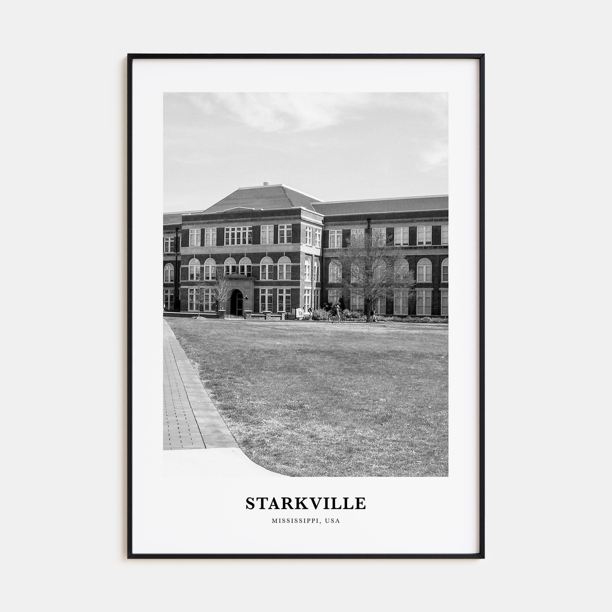 Starkville Portrait B&W Poster