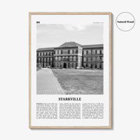 Starkville Print Black and White, Starkville Wall Art, Starkville Poster, Starkville Photo, Starkville Wall Décor, Mississippi, USA