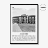 Starkville Print Black and White, Starkville Wall Art, Starkville Poster, Starkville Photo, Starkville Wall Décor, Mississippi, USA