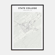State College Map Portrait Poster