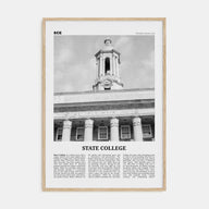 State College Travel B&W Poster