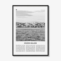Staten Island Print Black and White, Staten Island Wall Art, Staten Island Poster, Staten Island Photo, Staten Island Décor, New York, USA