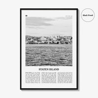 Staten Island Print Black and White, Staten Island Wall Art, Staten Island Poster, Staten Island Photo, Staten Island Décor, New York, USA