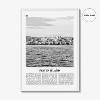 Staten Island Print Black and White, Staten Island Wall Art, Staten Island Poster, Staten Island Photo, Staten Island Décor, New York, USA