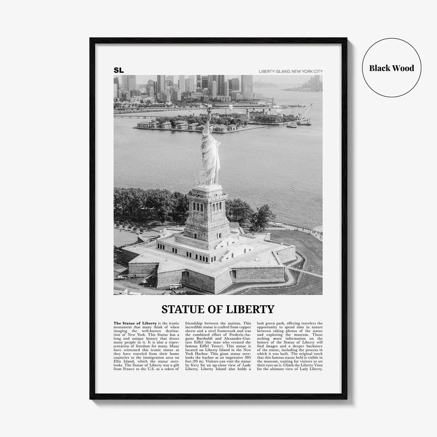 Statue of Liberty Print Black and White, Statue of Liberty Wall Art, Statue of Liberty Poster, Statue of Liberty Photo, New York City