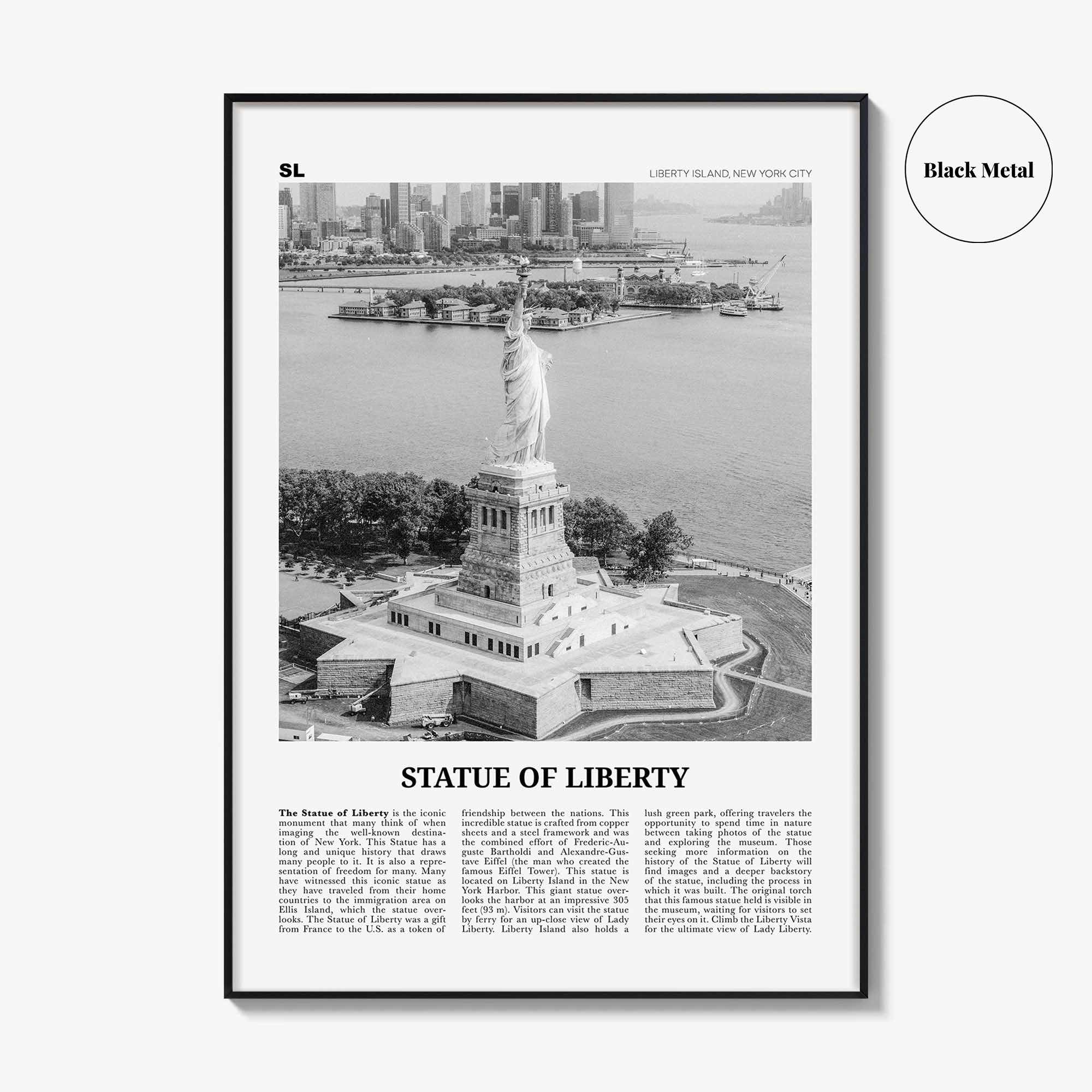 Statue of Liberty Print Black and White, Statue of Liberty Wall Art, Statue of Liberty Poster, Statue of Liberty Photo, New York City