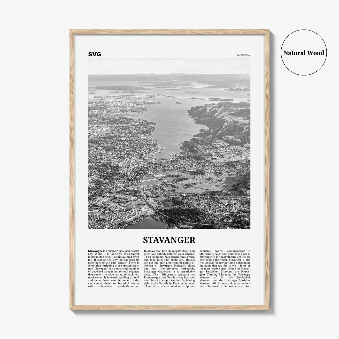 Stavanger Print Black and White, Stavanger Wall Art, Stavanger Poster, Stavanger Photo, Stavanger Wall Décor, Norway, Norge