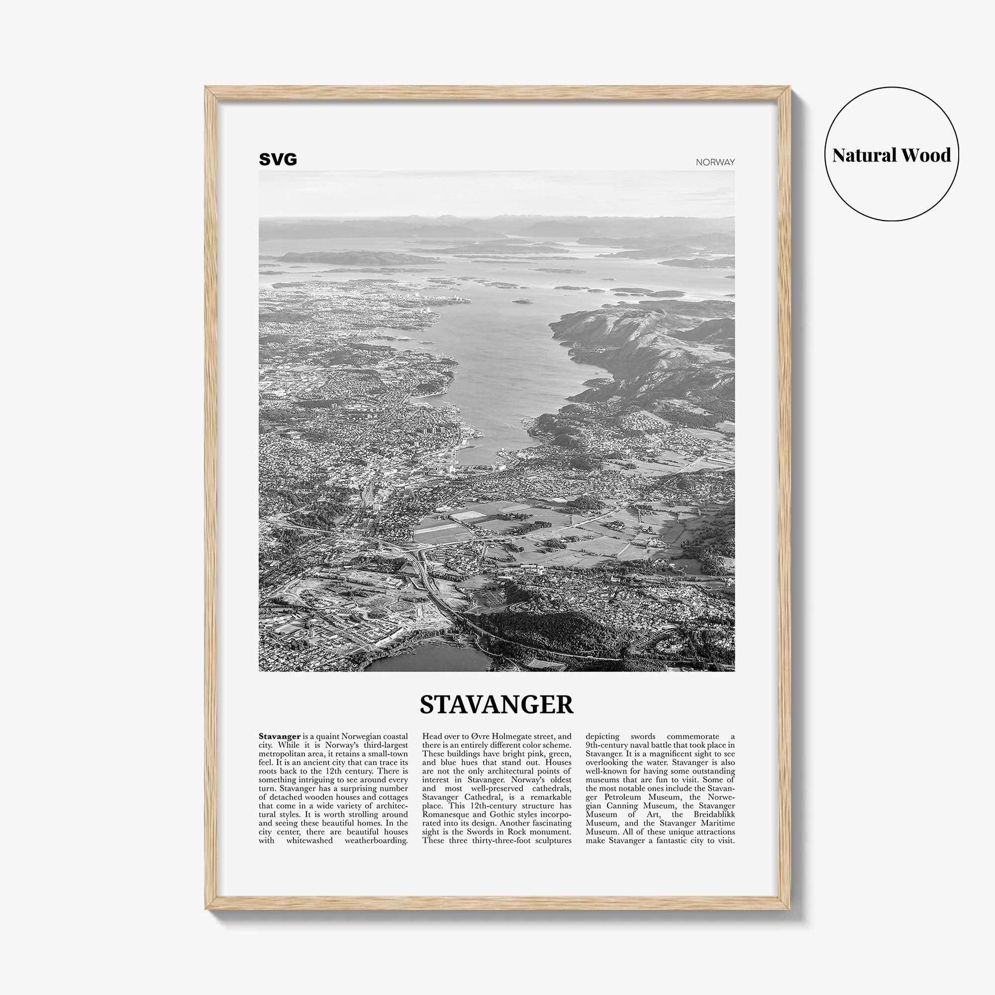 Stavanger Print Black and White, Stavanger Wall Art, Stavanger Poster, Stavanger Photo, Stavanger Wall Décor, Norway, Norge