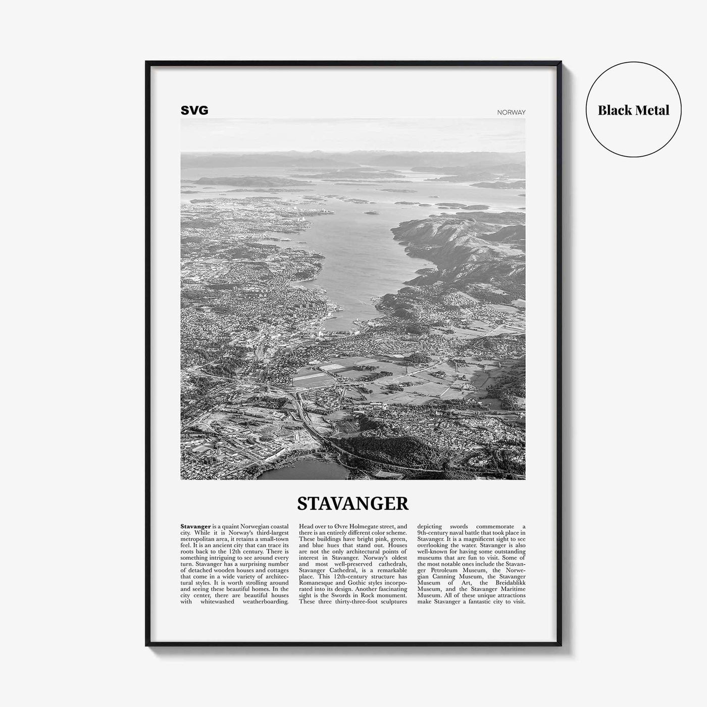 Stavanger Print Black and White, Stavanger Wall Art, Stavanger Poster, Stavanger Photo, Stavanger Wall Décor, Norway, Norge