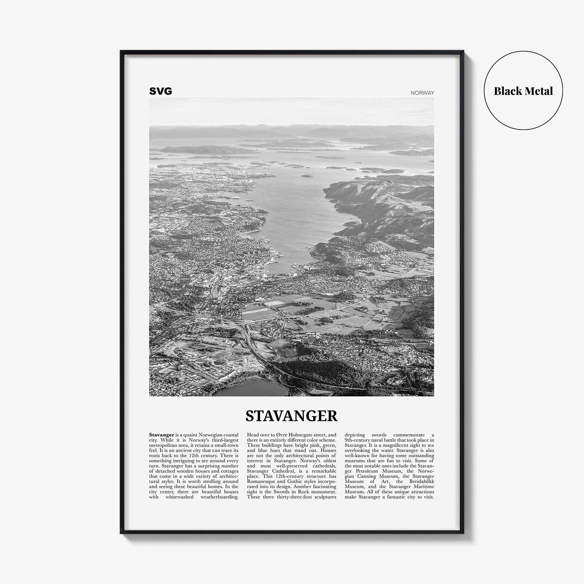 Stavanger Print Black and White, Stavanger Wall Art, Stavanger Poster, Stavanger Photo, Stavanger Wall Décor, Norway, Norge