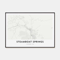 Steamboat Springs Map Landscape Poster
